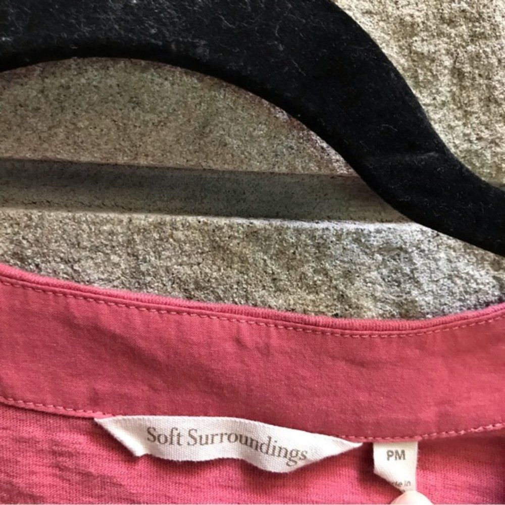 Soft Surroundings Coral Sleeveless Tunic - Picture 4 of 7
